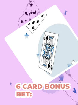 3 card poker with 6 card bonus payouts