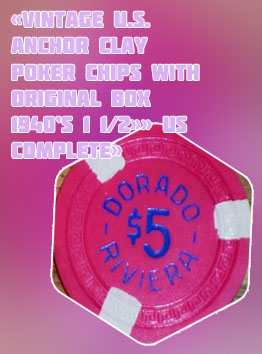 Clay poker chips vintage