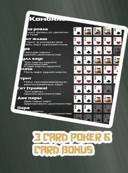 Three card poker combinations